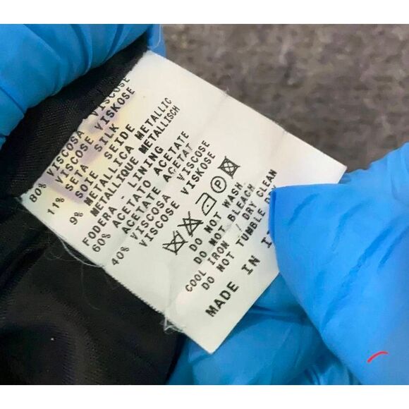 VTG Y2K 2000s Etro Velvet Burnout Paisley Patchwork Dress Sz. 42 / 6 - Picture 6 of 10